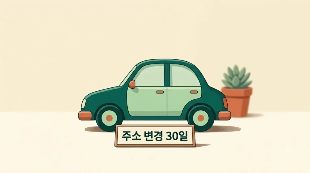 이사 자동차 주소 변경등록 – 전입신고 간주와 30일
