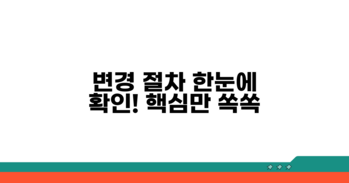 변경 절차 한눈에 보기