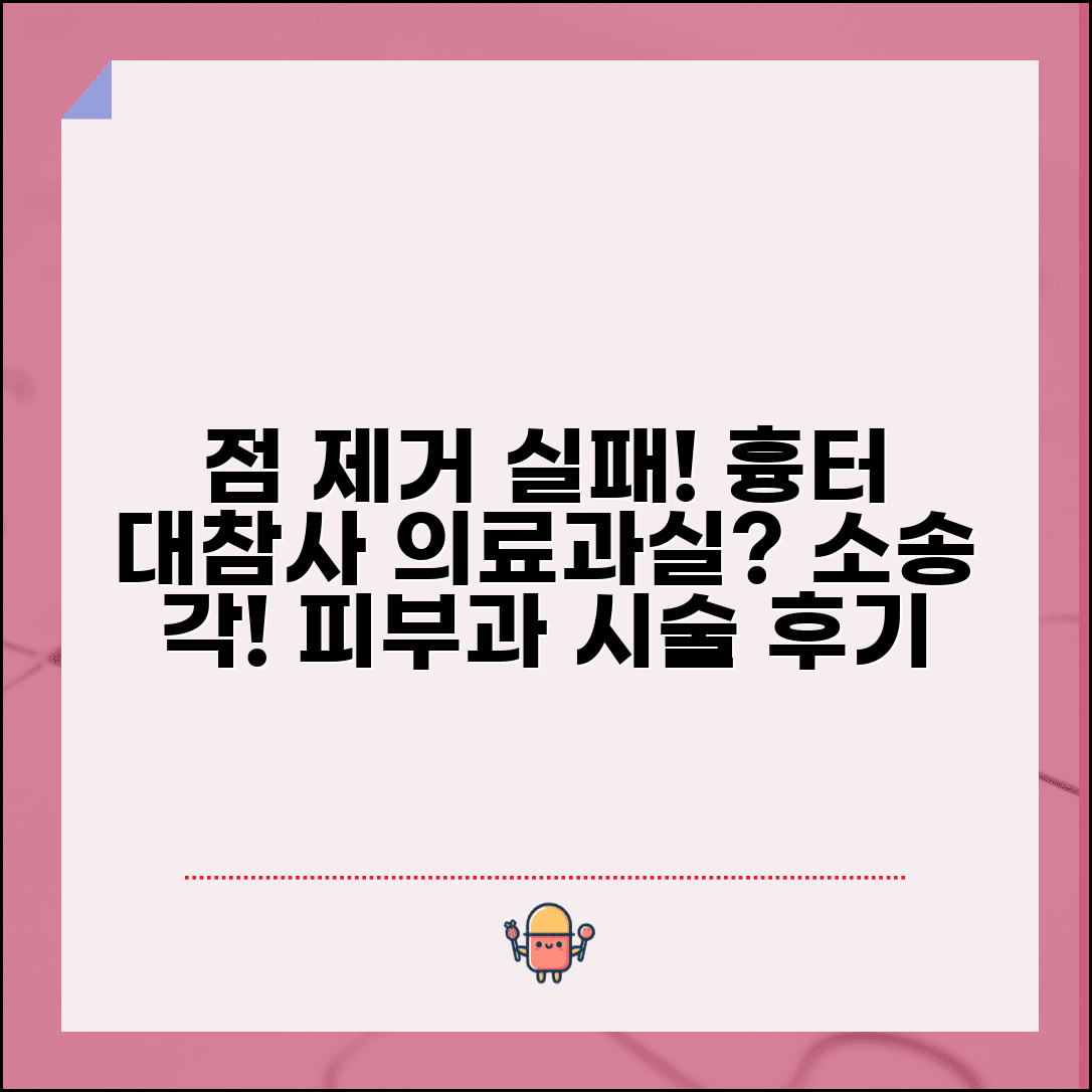 피부과에서 점 제거했는데 흉터 더 크게 남았어요 소송 가능한가요 | 점 제거 실패 | 미용 시술 | 의료과실
