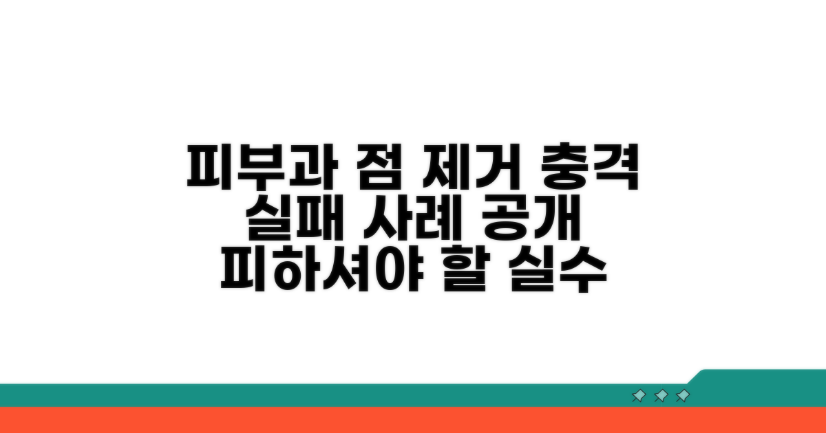 피부과 점 제거 실패 사례