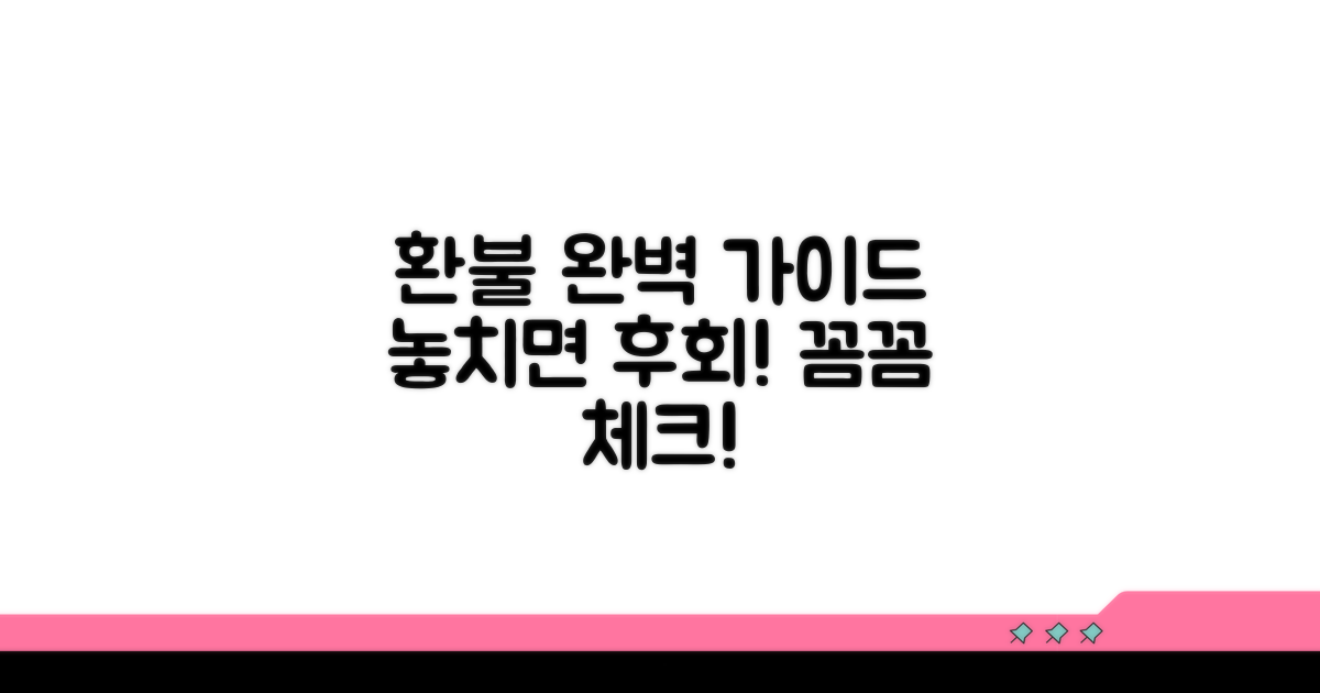 환불 절차와 주의사항 꼼꼼 체크