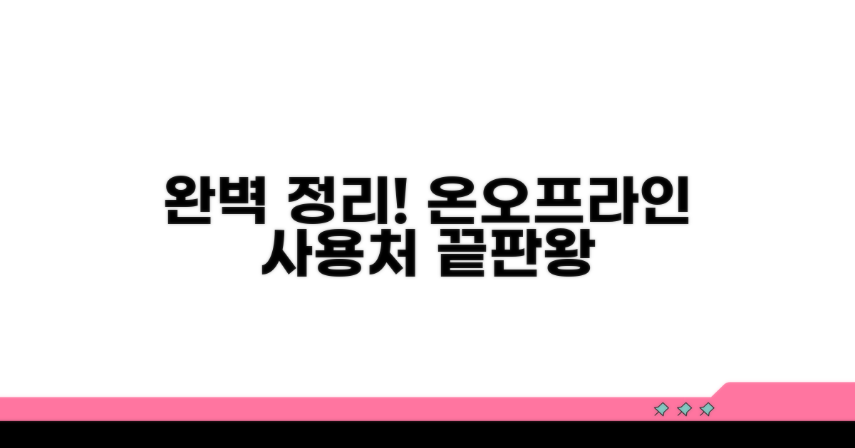 온라인/오프라인 사용처 완벽 정리