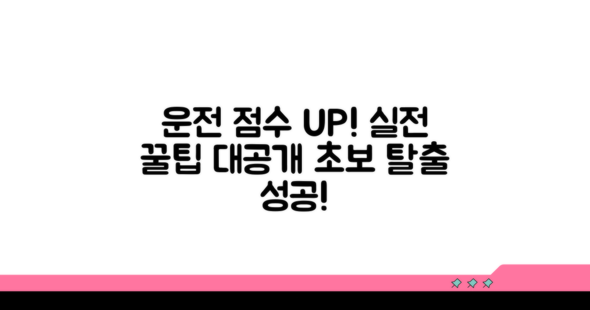 점수 올리는 실전 운전 꿀팁