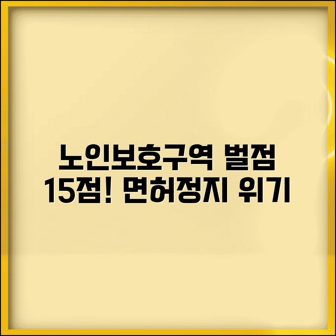 노인보호구역 벌점 15점 부과 | 속도위반시 면허 정지 위험과 안전운전 의무 강화 내용