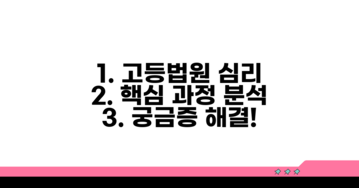 고등법원 심리 과정 핵심 분석