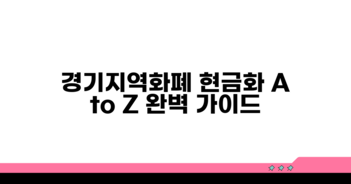 경기지역화폐 현금화 방법 완벽 정리