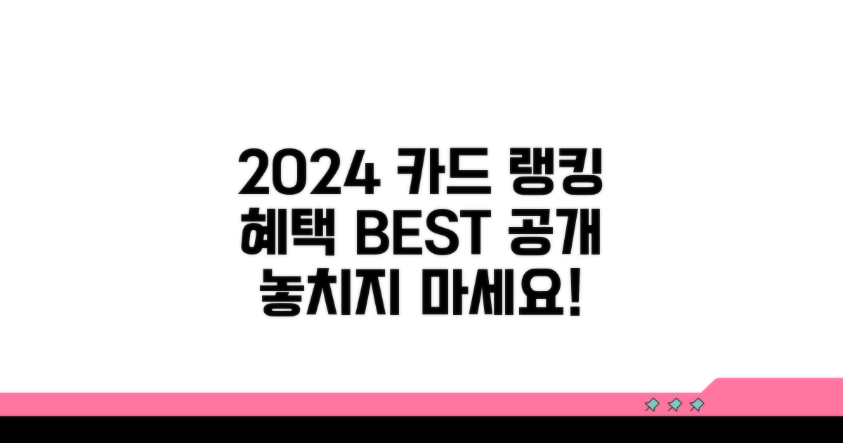 2024년 인기 카드 순위와 혜택