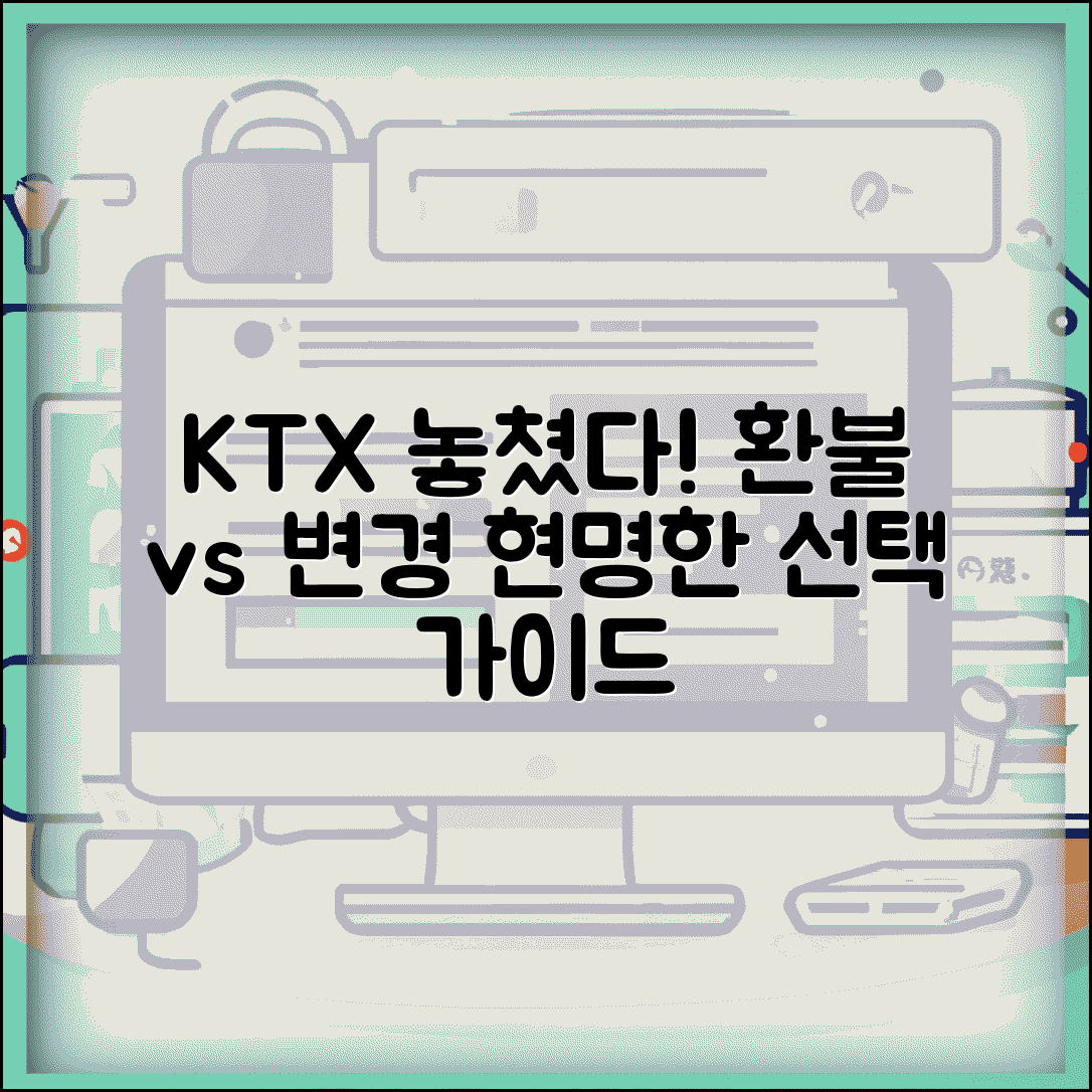 KTX 놓쳤을때 환불 vs 변경 | 기차표 취소 환불받거나 다음 차로 변경하는 선택 기준