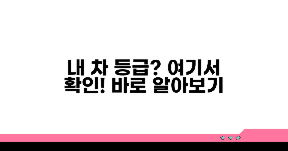 내 차 등급, 어디서 확인하나요?