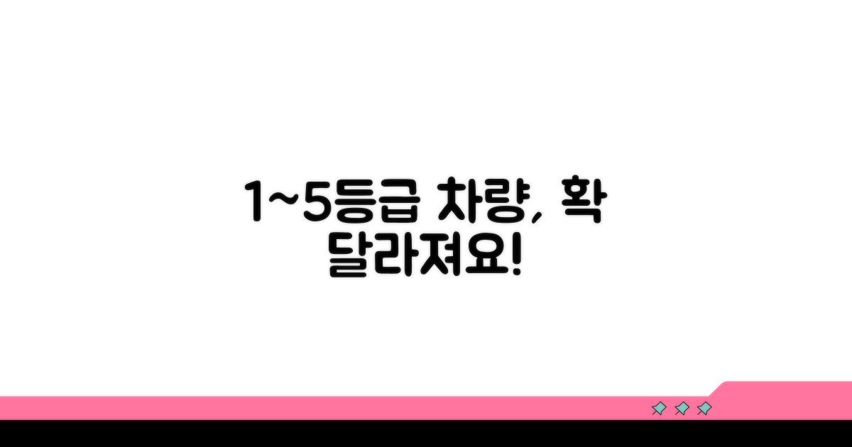 1~5등급 차량, 이렇게 달라져요