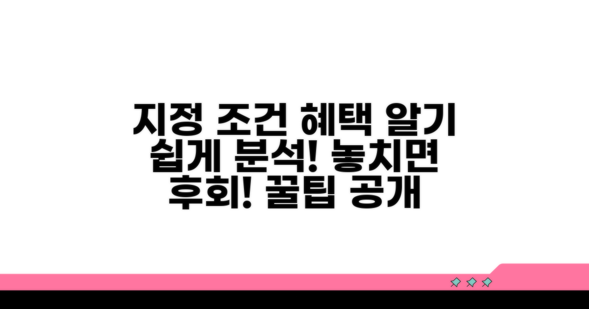 지정 조건과 혜택 상세 분석