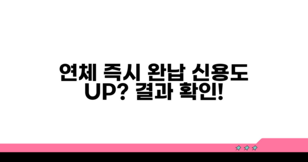 연체 즉시 완납 신용 영향 분석