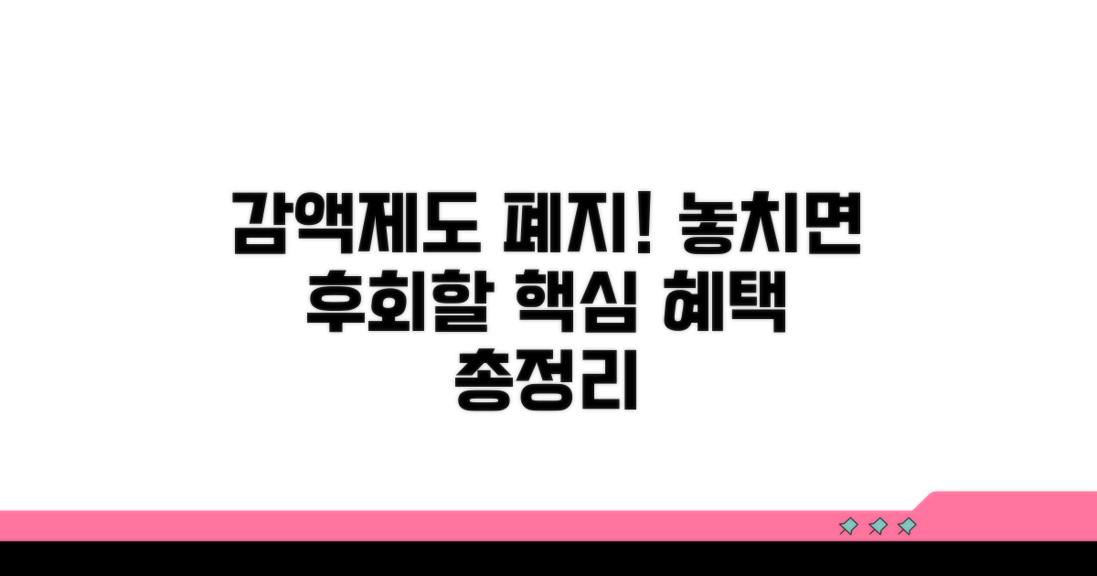 감액제도 폐지, 핵심 혜택 총정리