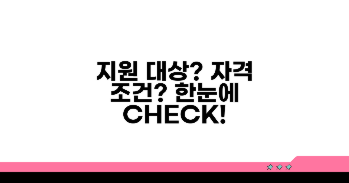 지원 대상, 자격 조건 한눈에