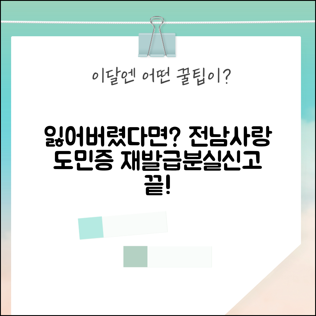 전남사랑도민증 분실신고 방법 | 도민증 재발급 절차, 분실 시 대처법 총정리