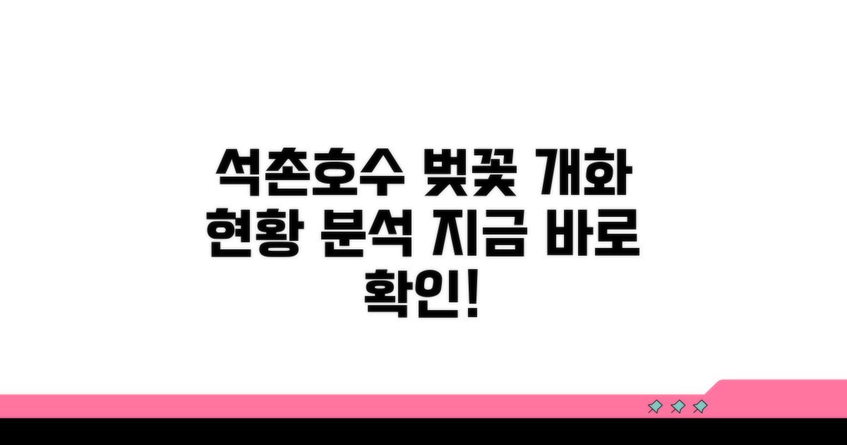 석촌호수 벚꽃 개화 현황 분석