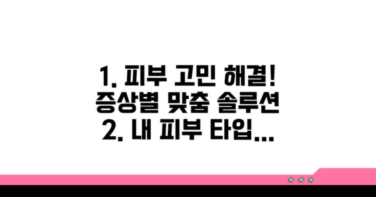 증상별 피부 고민 솔루션 총정리