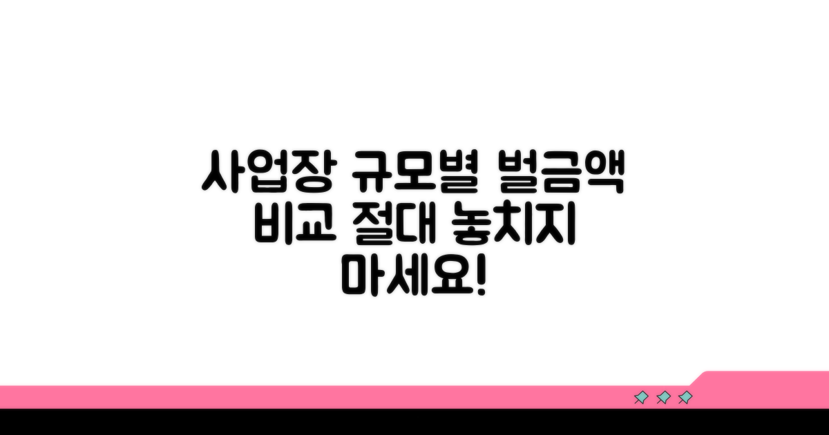 사업장 규모별 벌금 금액 완벽 비교