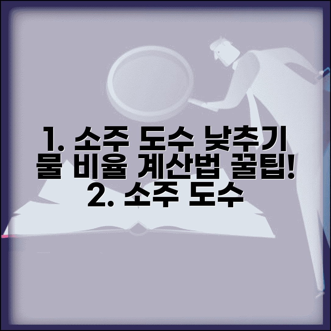 소주 도수 낮추는 법 물 비율 | 희석 비율 계산 및 주의사항 총정리