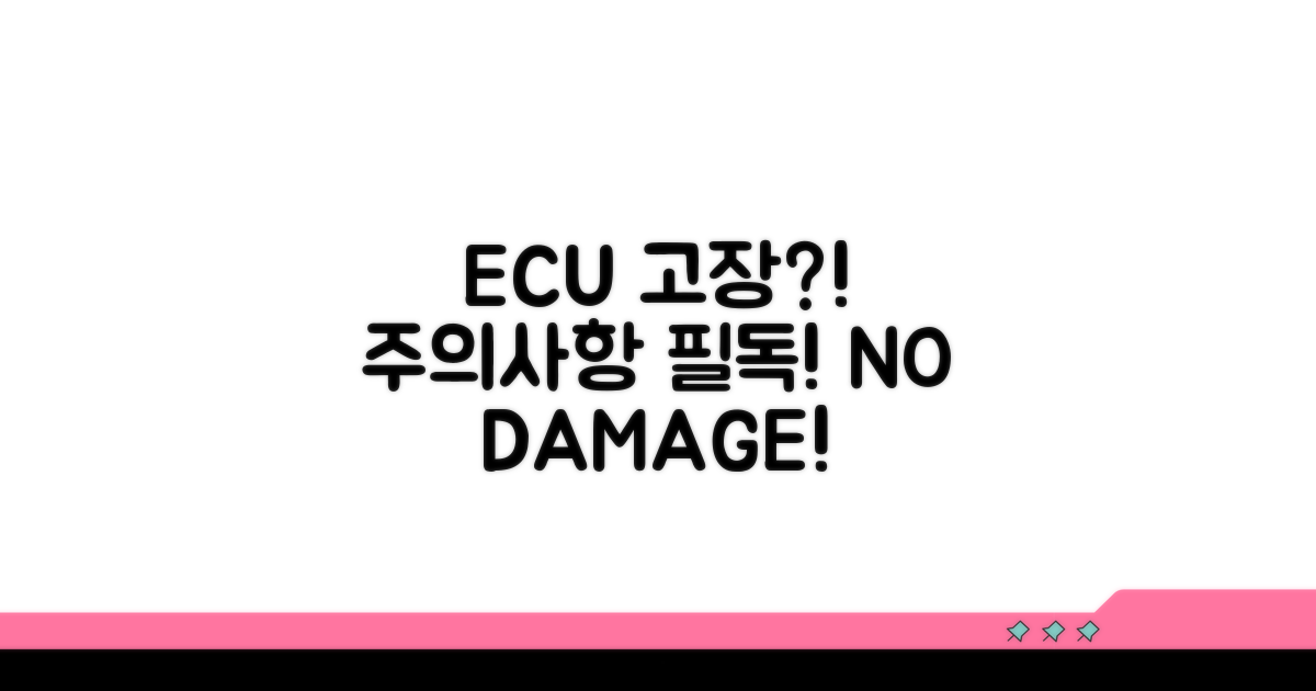 ECU 문제, 피해야 할 주의사항