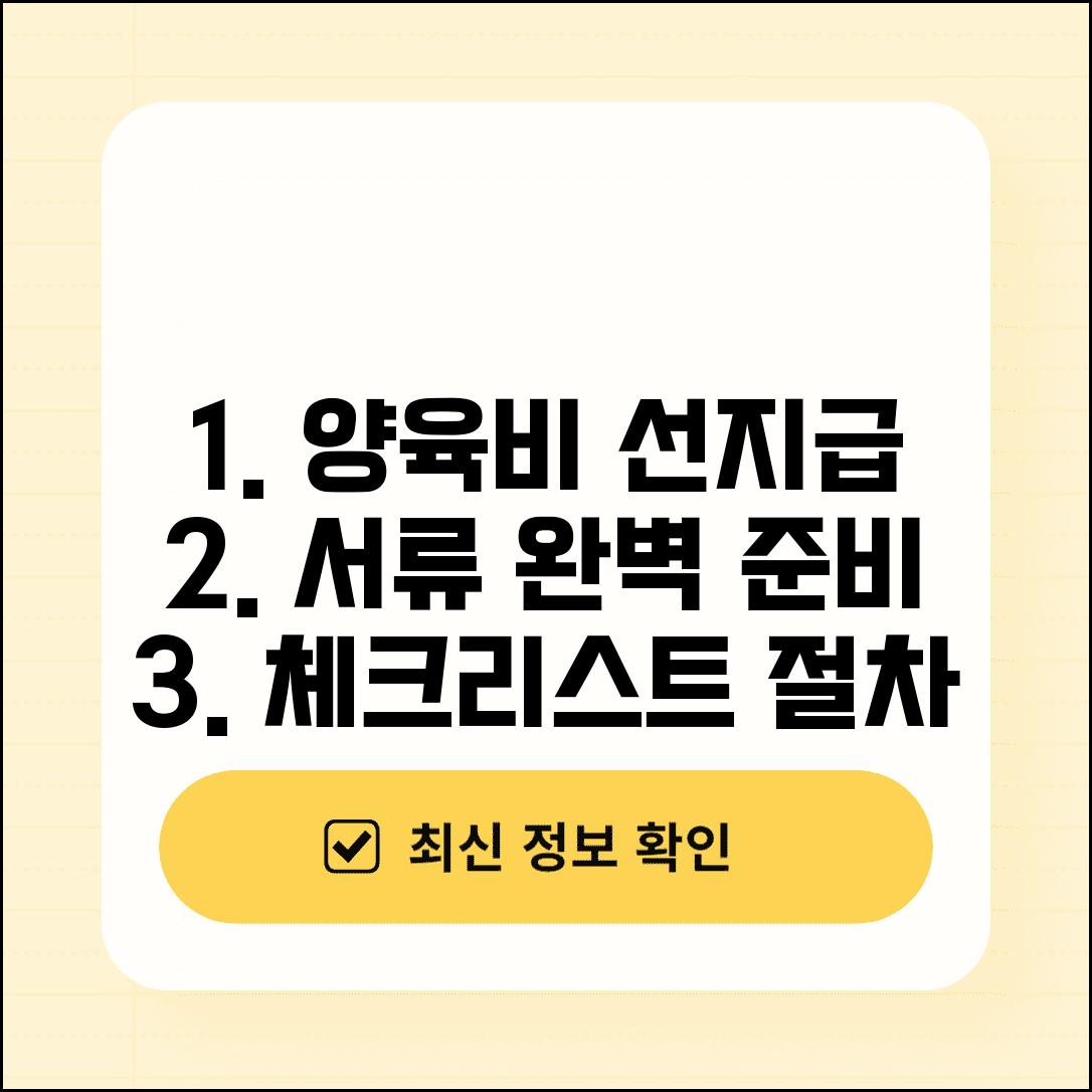 양육비 선지급제 신청 서류 완벽 준비 | 필요 서류 체크리스트 및 신청 절차 총정리