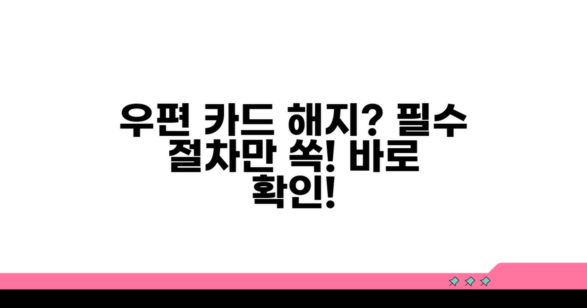 우편 카드 해지 필수 절차