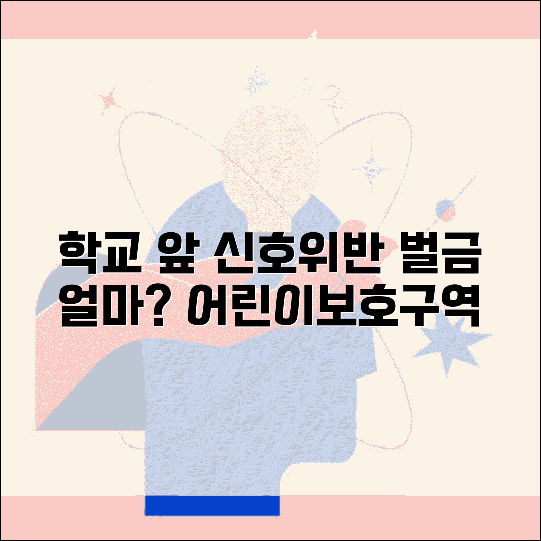 학교앞 신호위반 벌금 얼마? | 어린이보호구역 가중처벌 기준