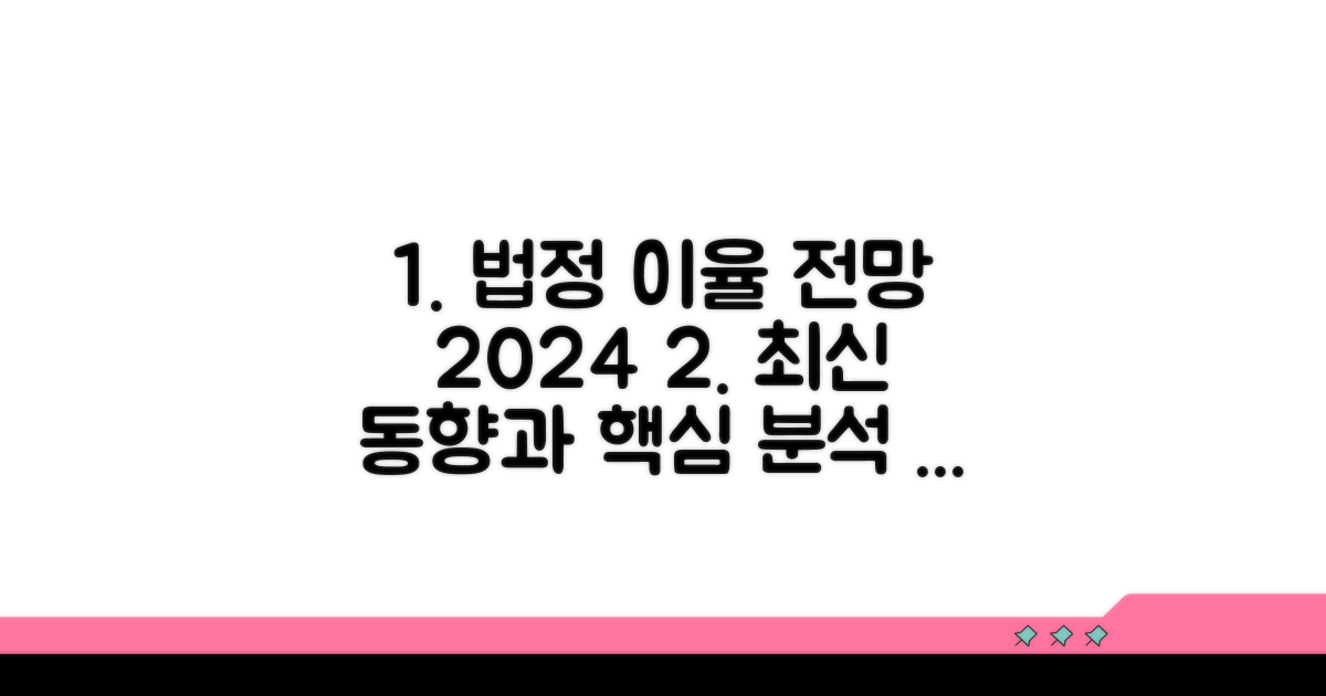 최신 법정지연이율 동향과 전망