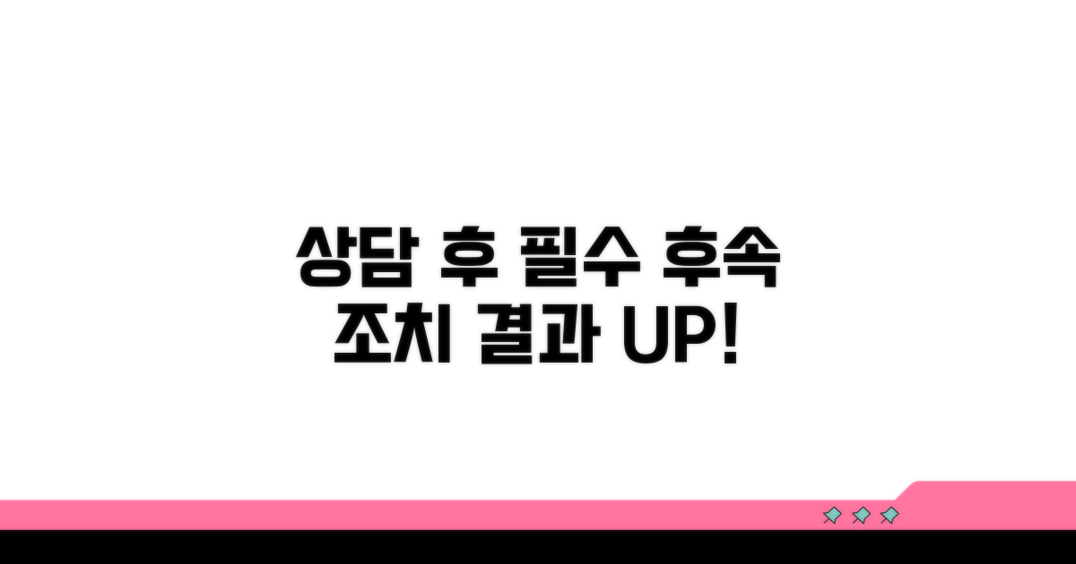 상담 후 효과적인 후속 조치