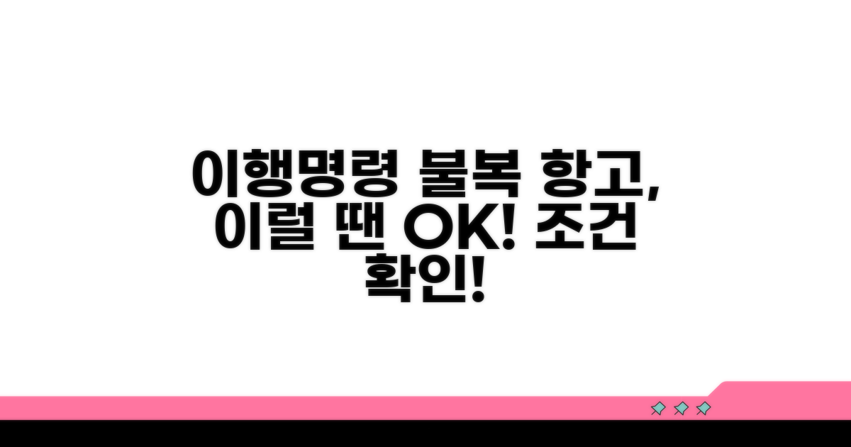 이행명령 불복 항고 조건