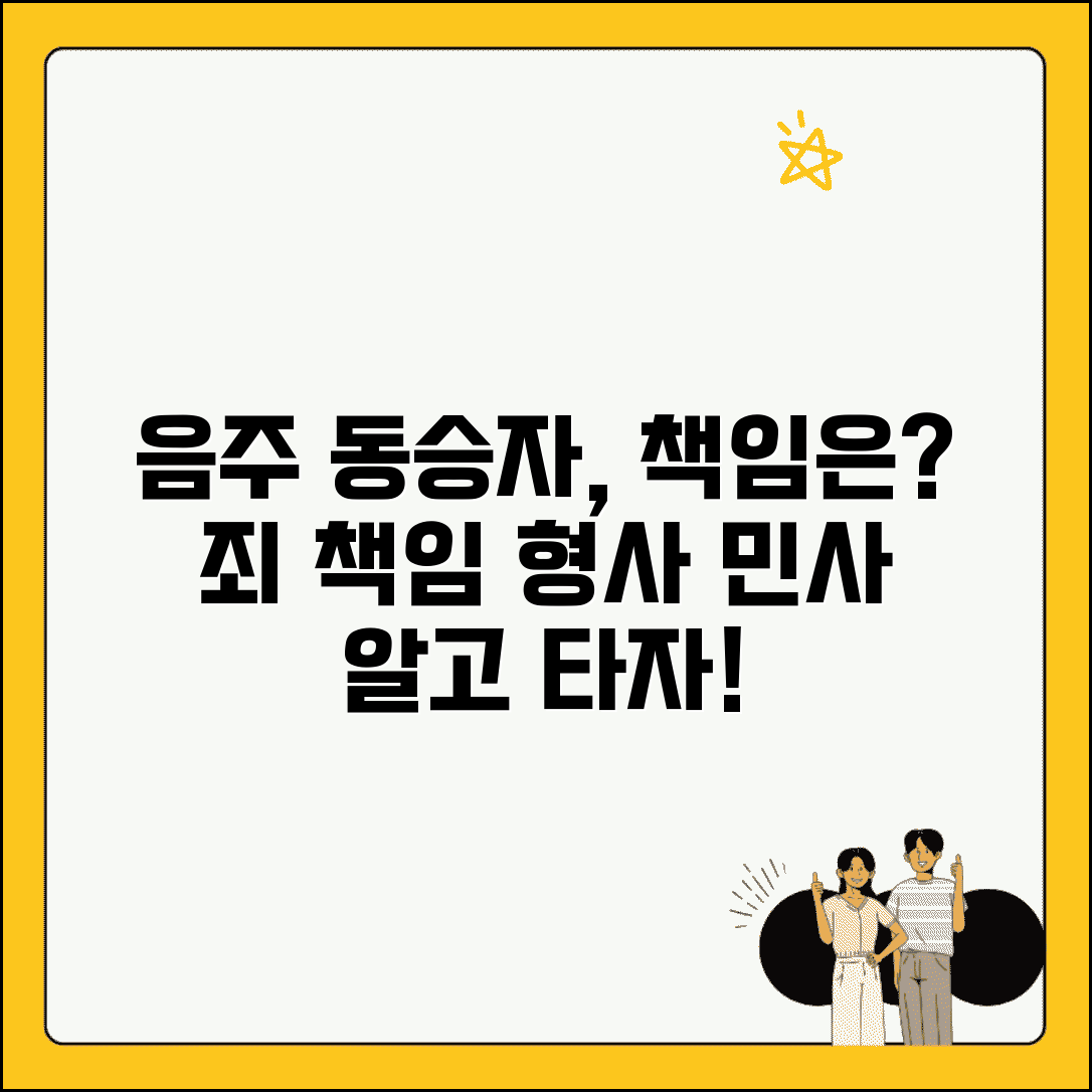 음주운전 동승자 처벌 법적 책임 | 음주 운전자와 함께 탄 승객의 법적 처벌과 민사 책임