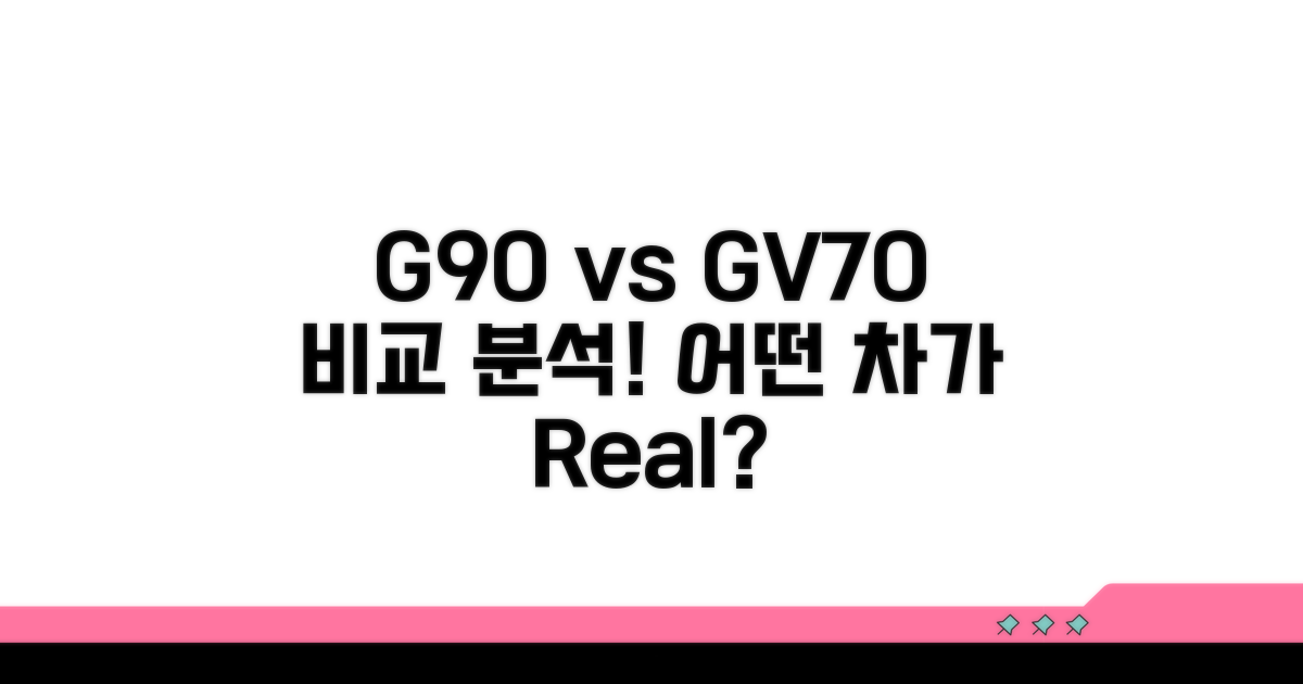 G90 GV70 가격 비교 분석