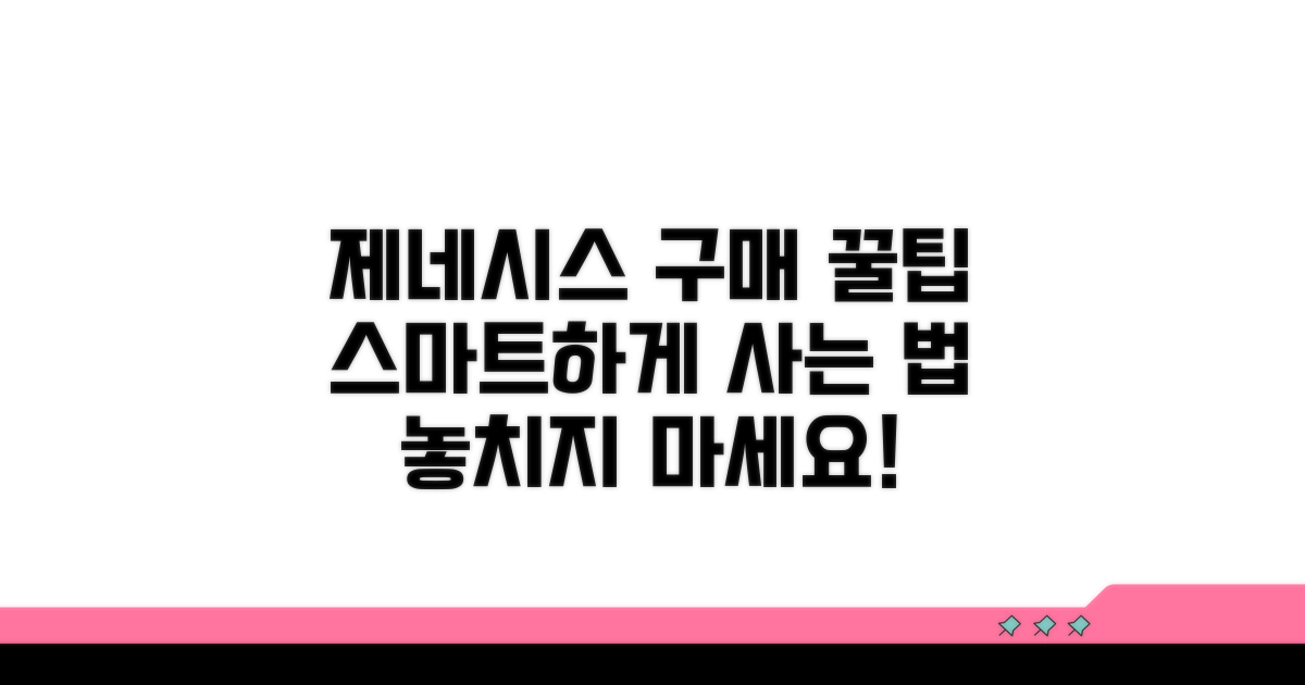 스마트한 제네시스 구매 전략