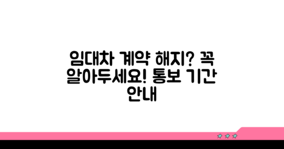 임대차 해지 통보 기간 안내