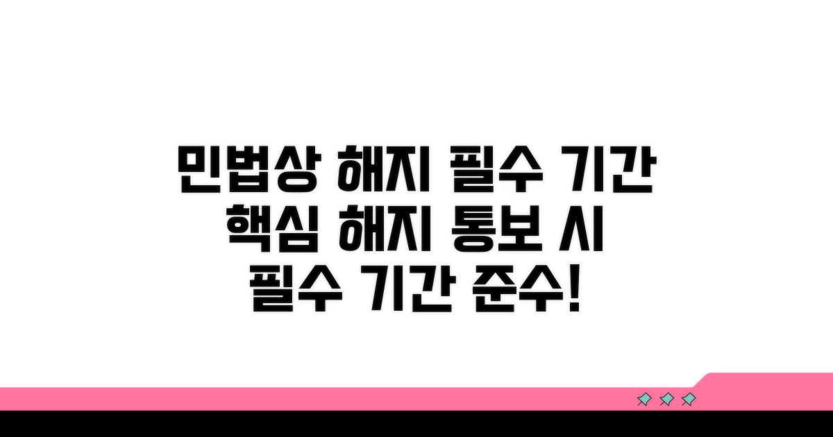 민법상 해지 통보 필수 기간