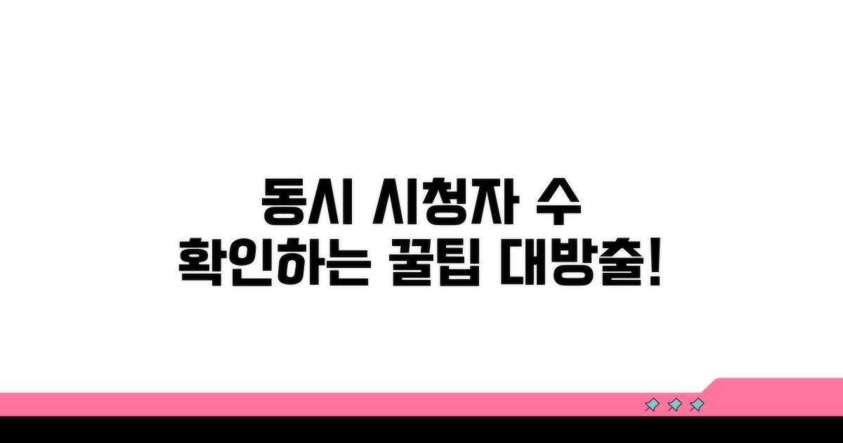 동시 시청 인원 확인하는 방법