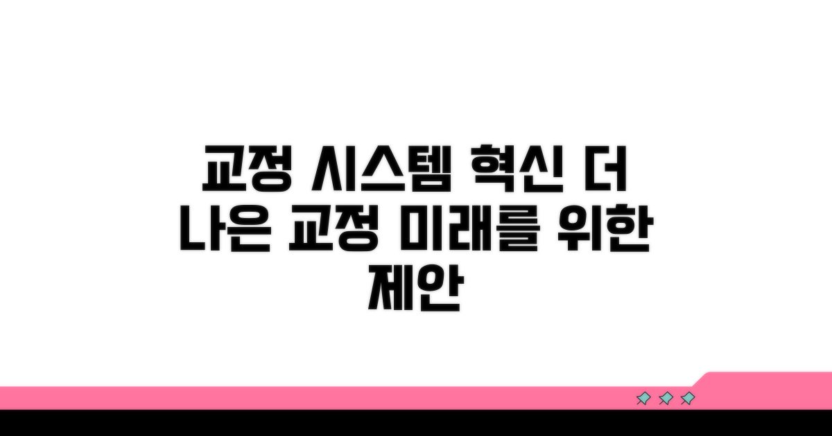 교정 시스템 개선 방안 분석