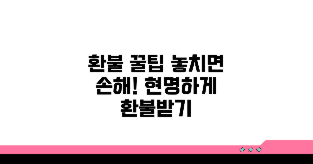 환불 시 꼭 확인해야 할 꿀팁