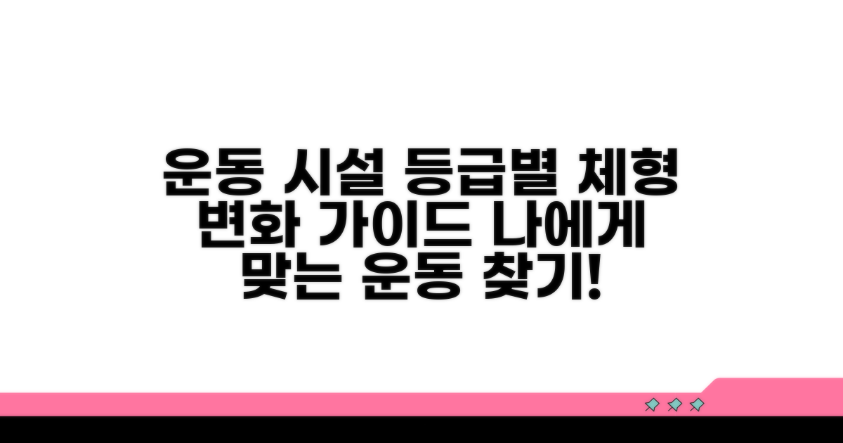운동 시설 등급별 체형 변화 가이드