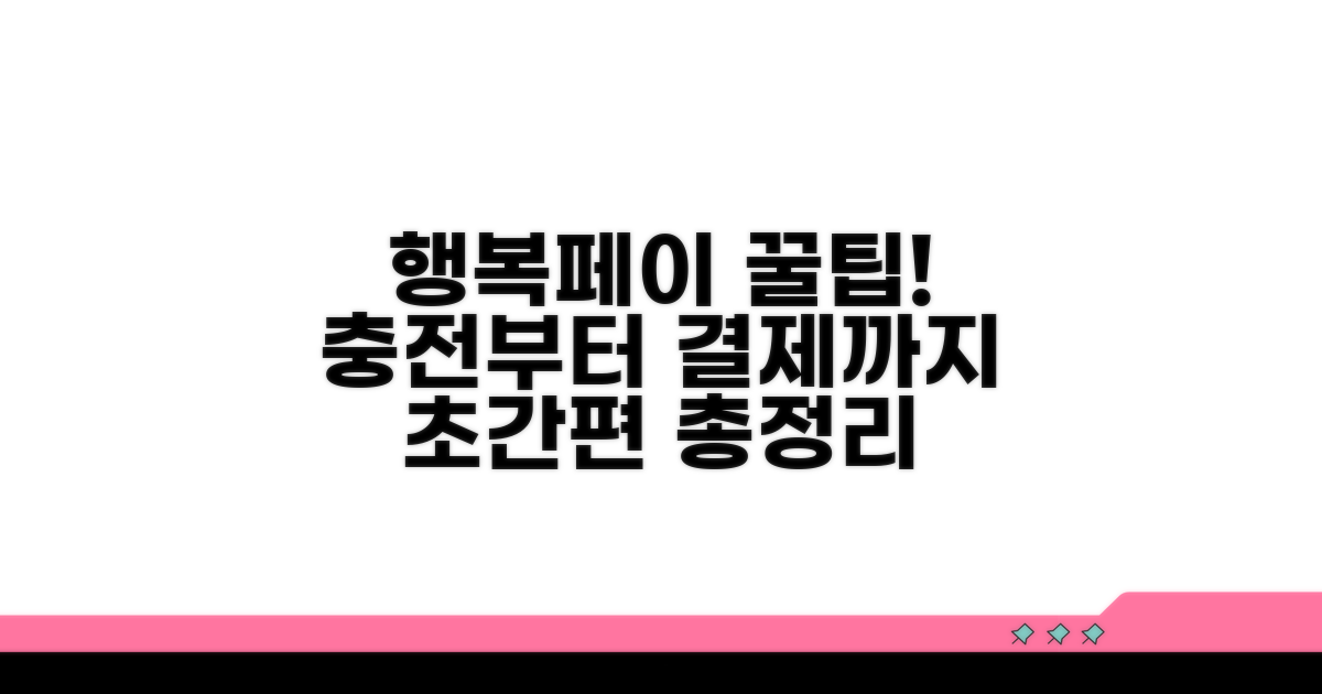 행복페이 충전부터 결제까지 절차 안내
