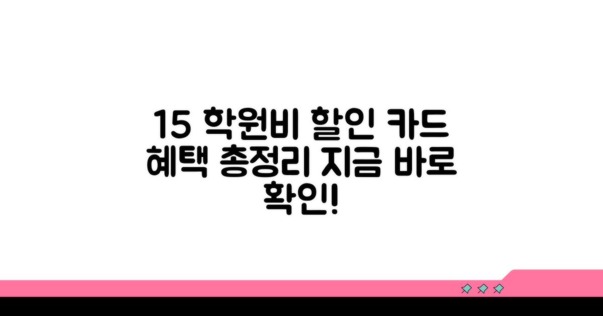 최대 15% 학원비 할인 카드 총정리