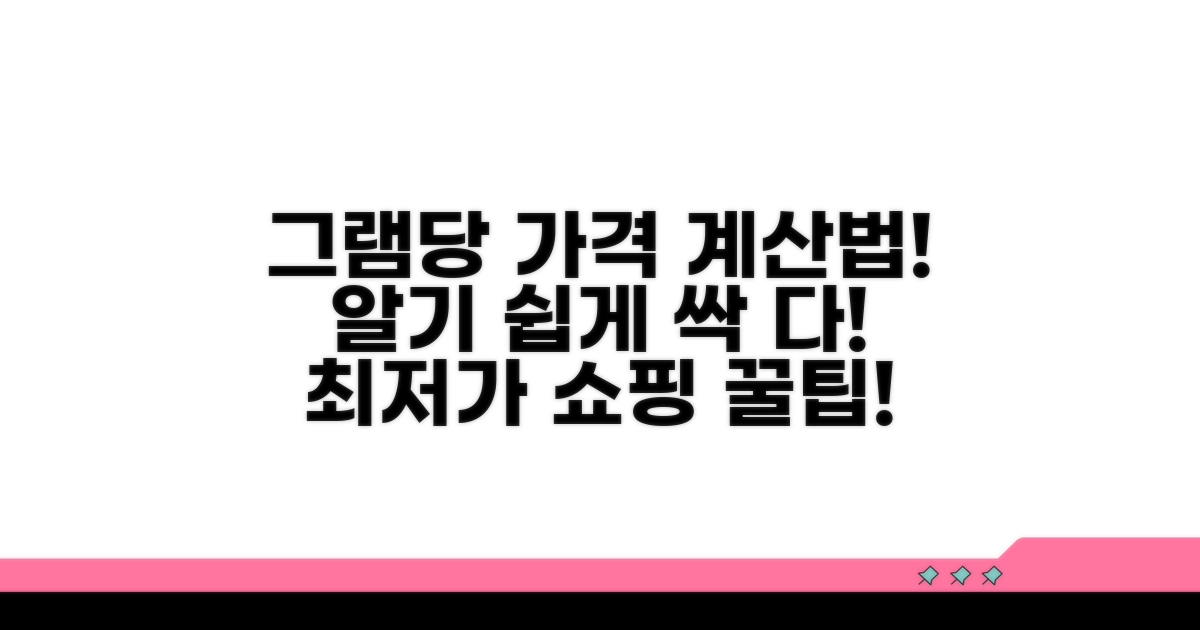그램당 가격, 어떻게 계산해?