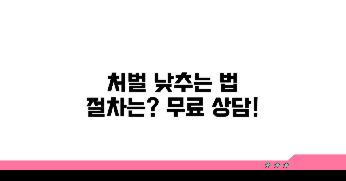 처벌 수위 낮추는 법과 절차