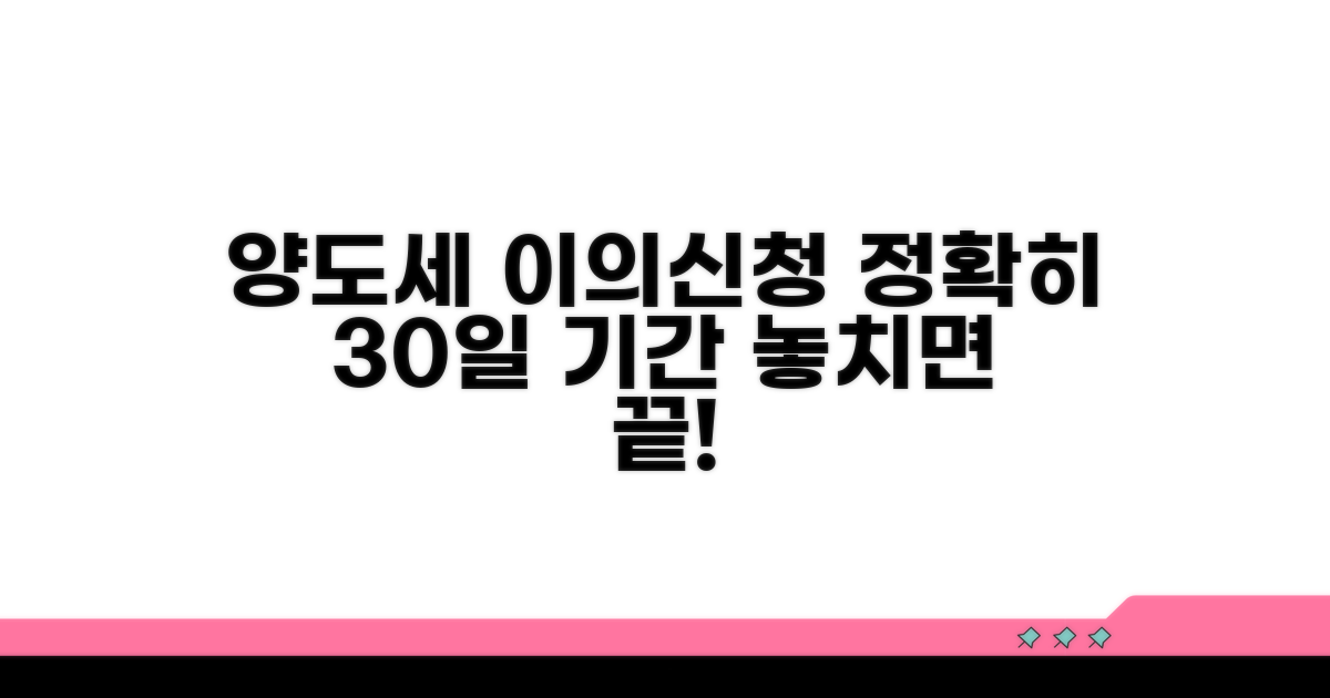 양도세 이의신청 절차 기간 요약