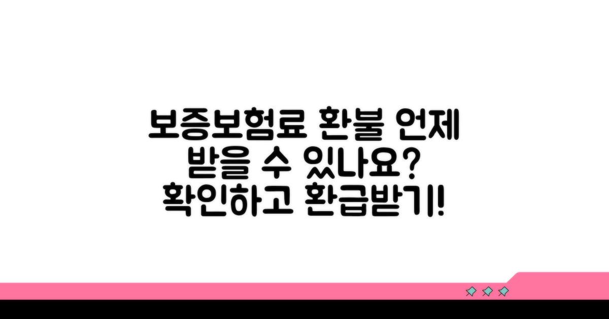 보증보험료 환불, 언제 받을까?