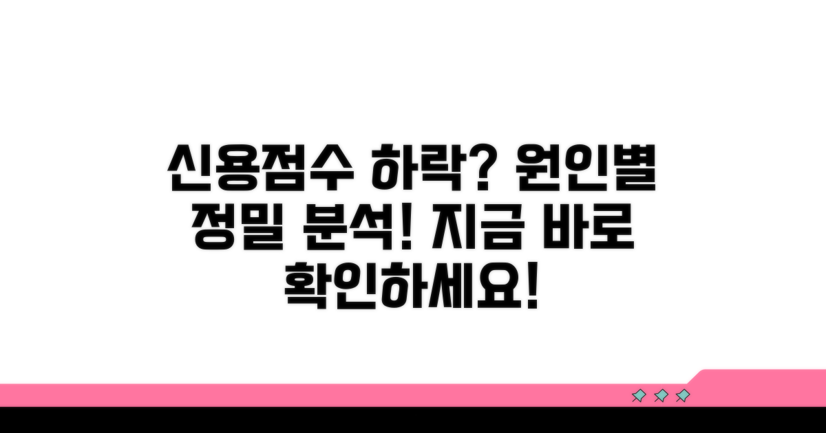 신용점수 하락 원인 상세 분석 방법