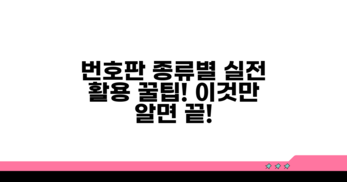 번호판 종류별 실전 활용 꿀팁