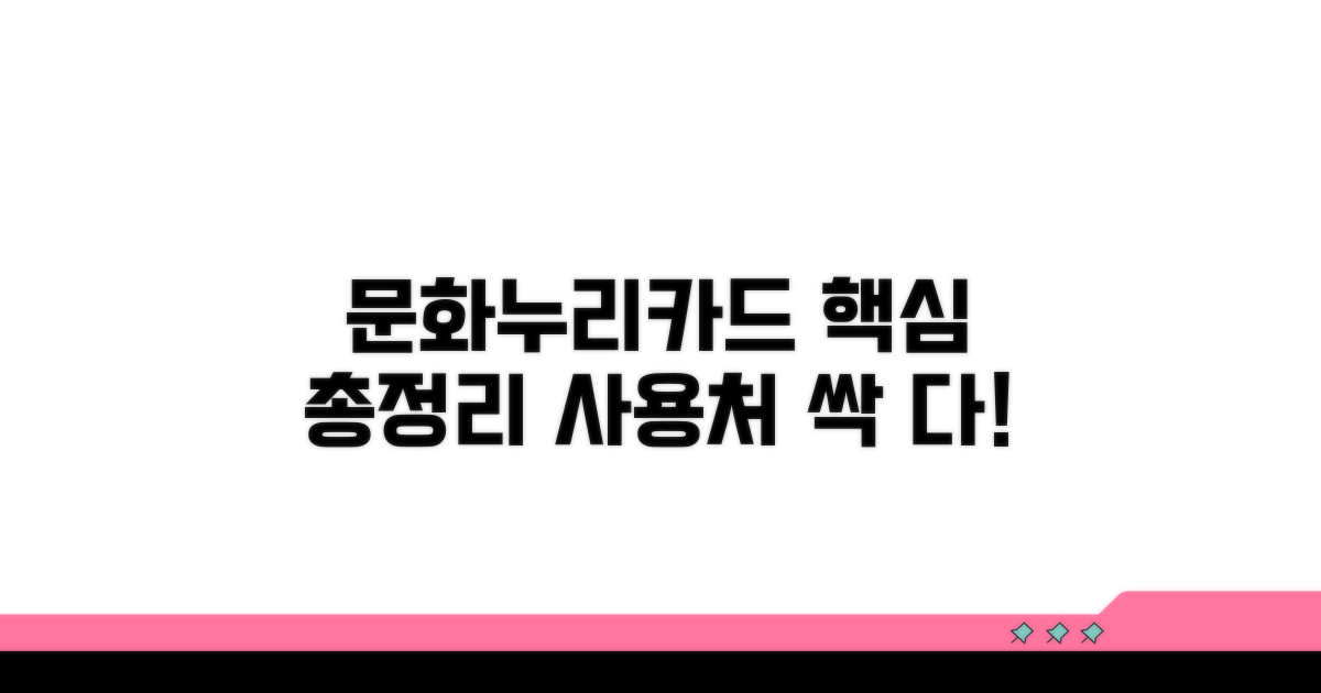 문화누리카드 사용처 완벽 정리