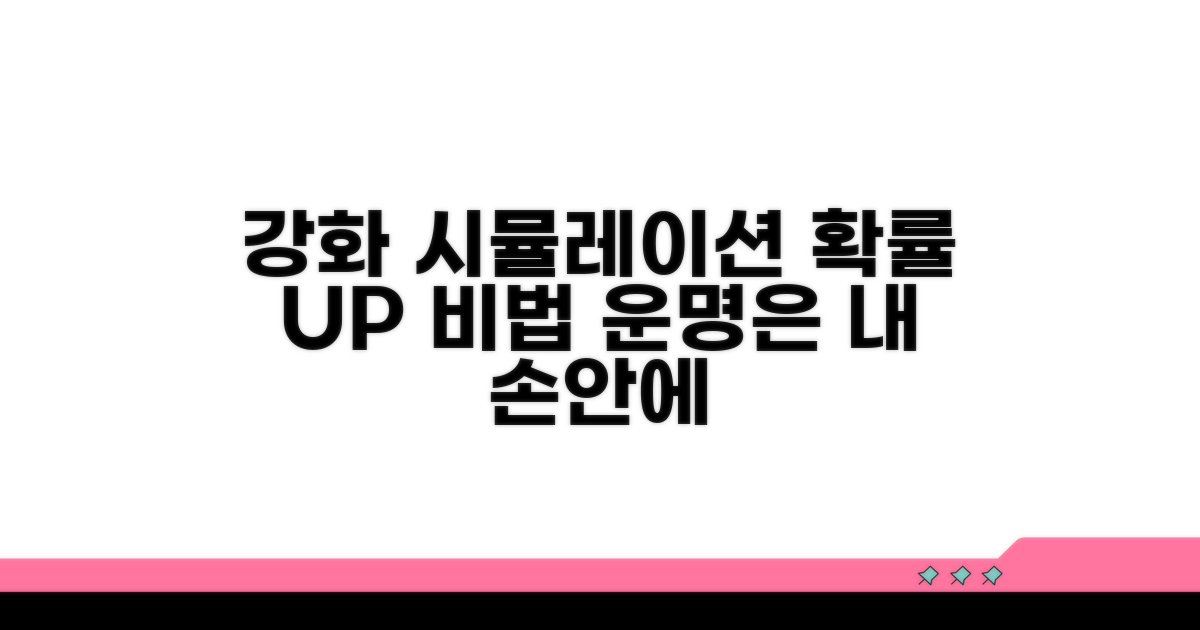 강화 시뮬레이션과 확률 계산