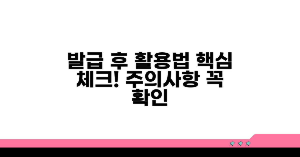 발급 후 활용 방법 및 주의사항